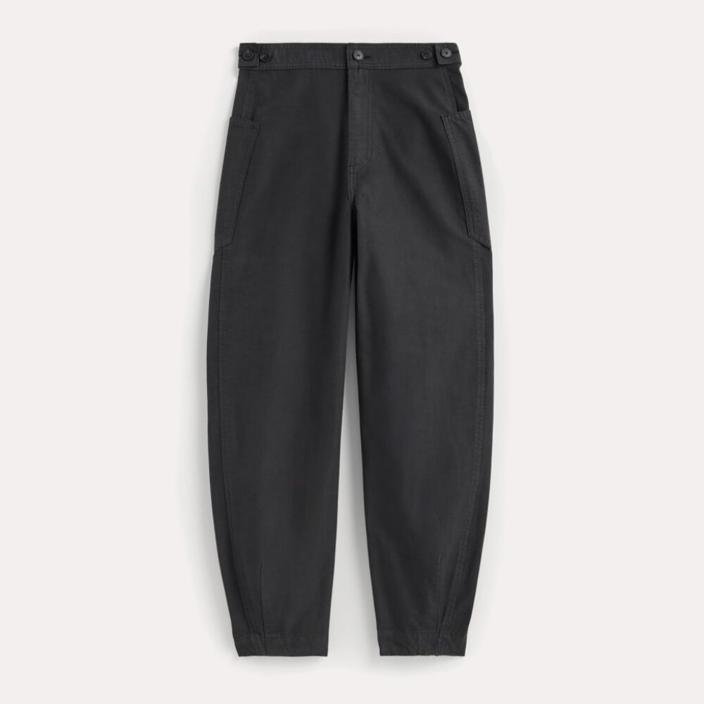 Everlane Women's Fatigue Barrel Pant in Black, Size 6, Cotton/Linen - Picture 3 of 4